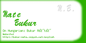 mate bukur business card